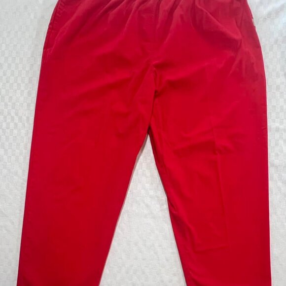 Size 3X Tafford Red Scrub or Casual Elastic Waist Pants Slit Pockets at Eac - Picture 8 of 8